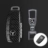 Neue PC Kohlefaser Autoschlüsselanhänger Für Mercedes Benz AMG A C E S G Klasse GLC CLE CLA GLS W205 Auto Schlüsselhülle Schlüsselanhänger Zubehör BD1