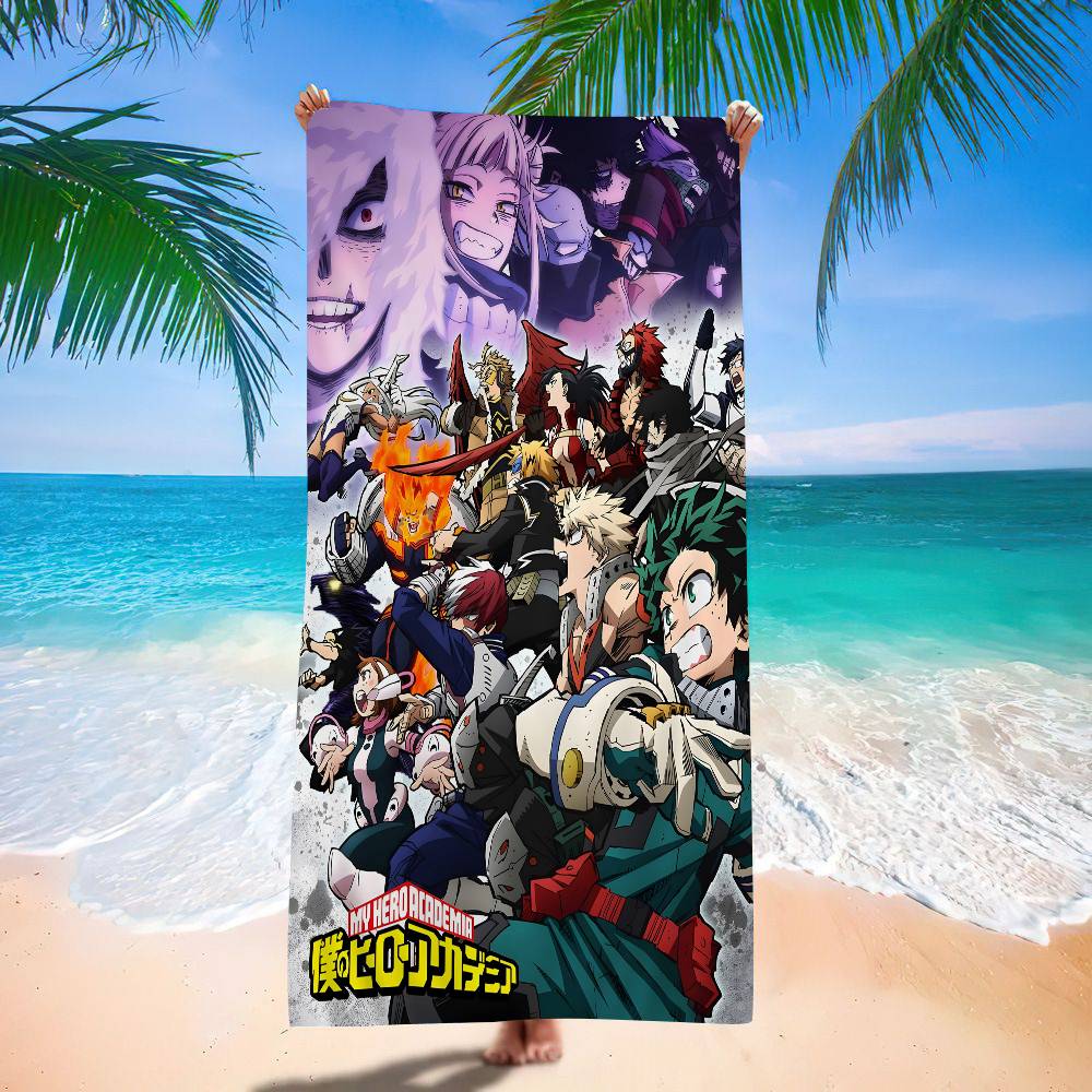 M-My H-Hero A-Academia 8 Microfiber Blanket Quick Drying Beach Towels Oversized Printing Super Absorbent Pool Towel Blanket