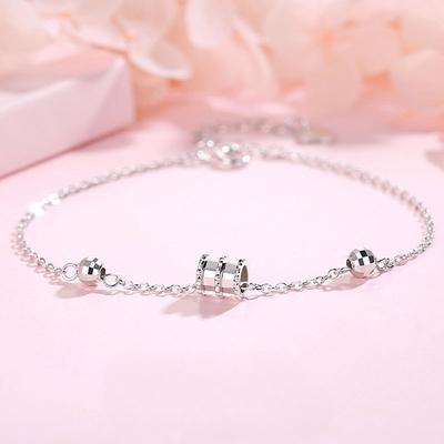 Korean Style Small Waist Bracelet Female Ins Niche Design 925 Sterling Silver Student Bracelet Simple Personality Gift To Girlfriend