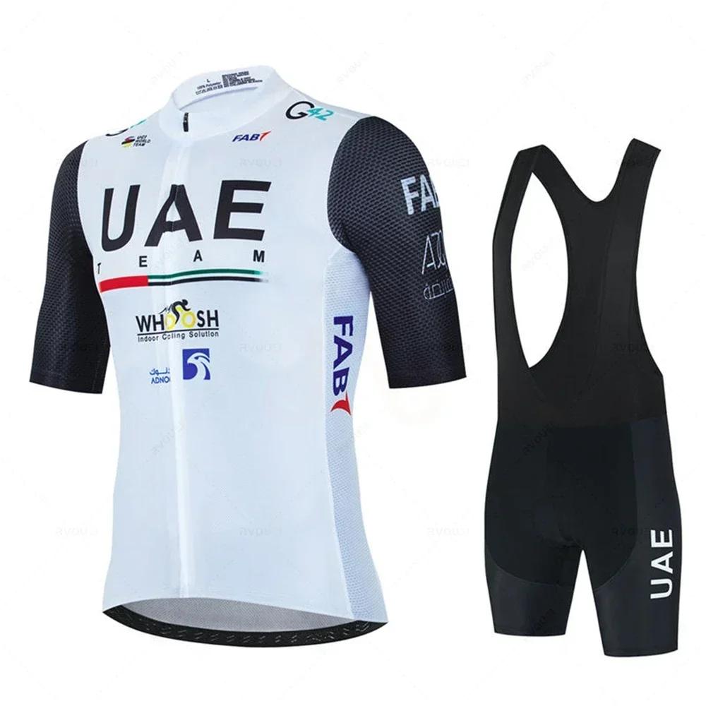 New Pro Team 2025 Uae Cycling Jersey Set Men's Summer Bike Mountain Uniform Ropa Ciclismo Maillot Hombre Bicycle Clothing Suit