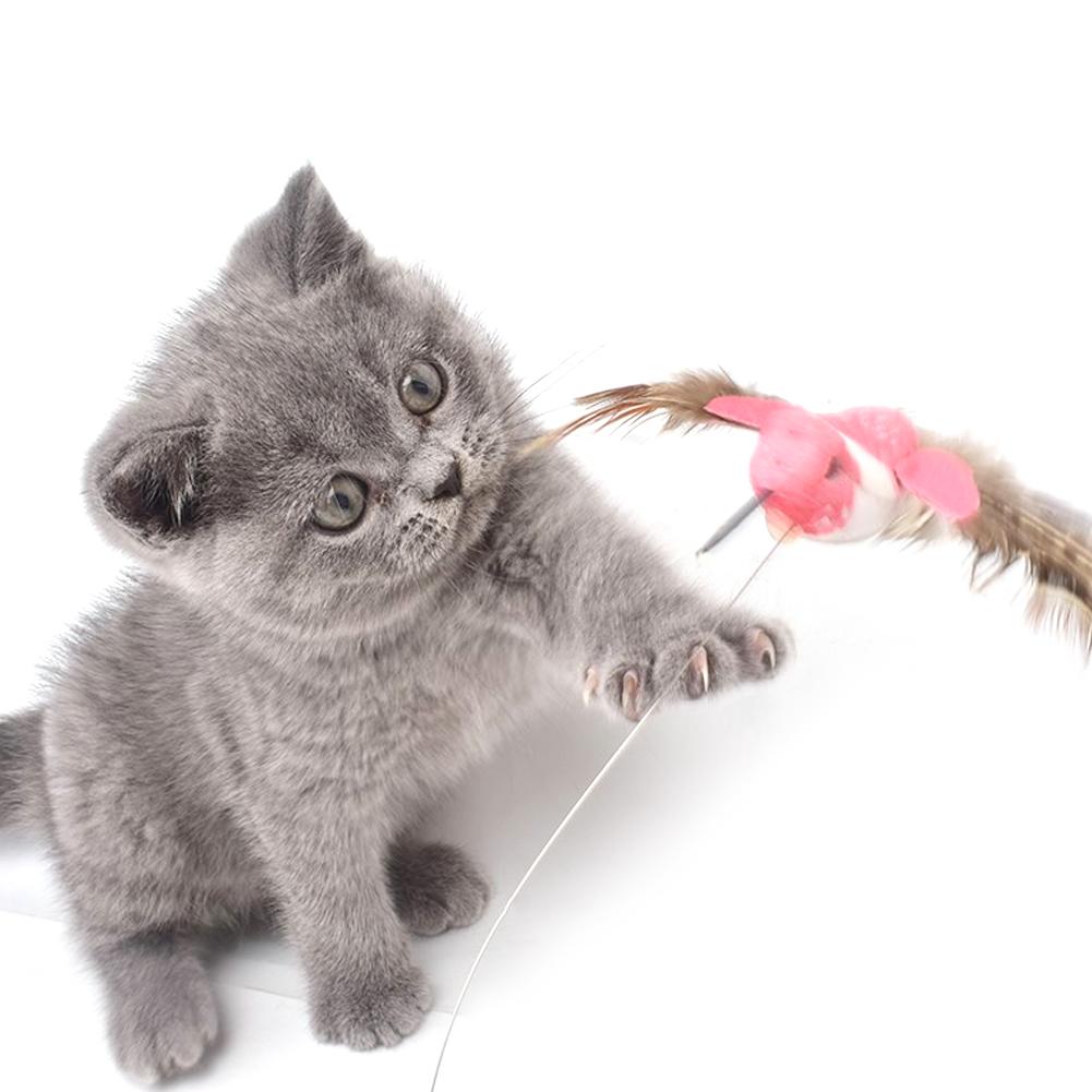 Automatyczna elektryczna obrotowa zabawka dla kota kolorowy motyl ptak kształt zwierzęcia plastikowe zabawne zwierzę pies kotek interaktywne zabawki szkoleniowe