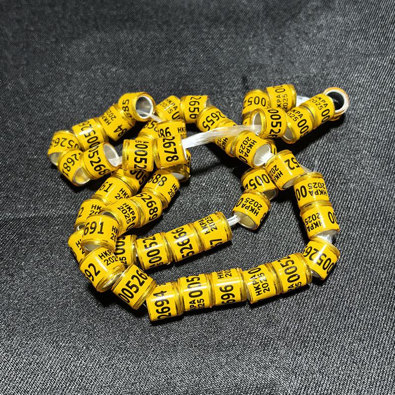 100 Pcs 2025 Aluminum Plastic Pigeon Foot Ring With Number Letter Bird Leg Sign Rings Fly Race Identification Circle Pilgrims