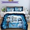 3-teiliges Trauerliebe Das Corpse Bride Muster Bettwäsche-Set Bettbezug-Set beinhaltet Bettbezug & Kissenbezüge, perfekte Ganzjahres-Schlafzimmerdekoration & Geschenk