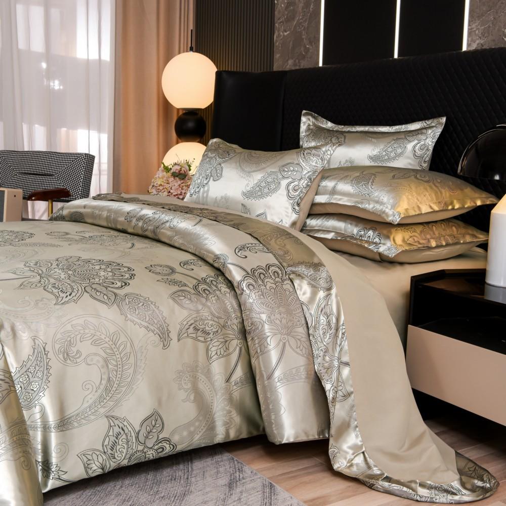Wedding Bedding European Jacquard Quilt Set Three-Piece American, Eternal Movement Simple Style,