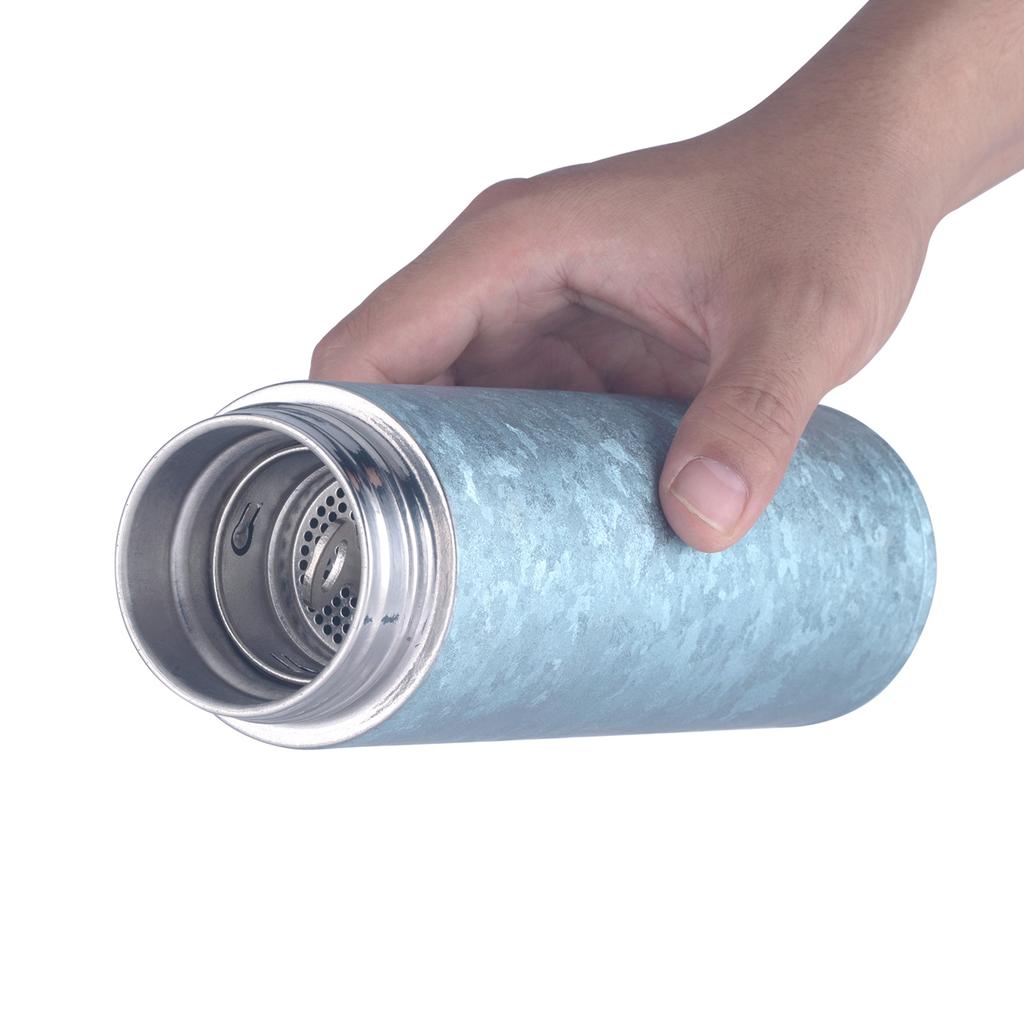 Lättvikts Reseisolerad Vattenflaska 450ml Titan Vakuumflaska med Te-filter Utomhus Metall