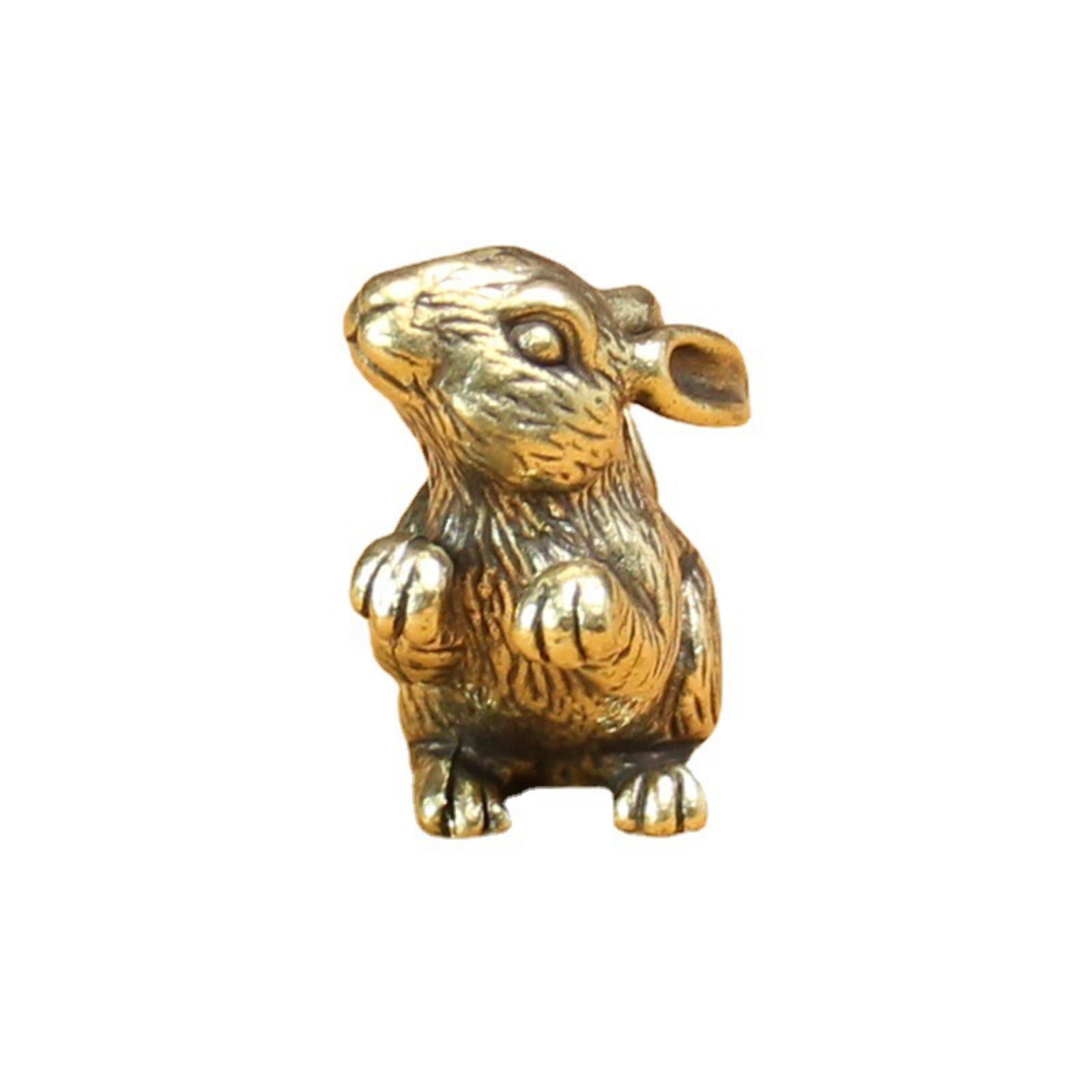 

Brass Creative Chinese Ornament Metal Vintage Personalized Desk Year Figurine One Size жовтий