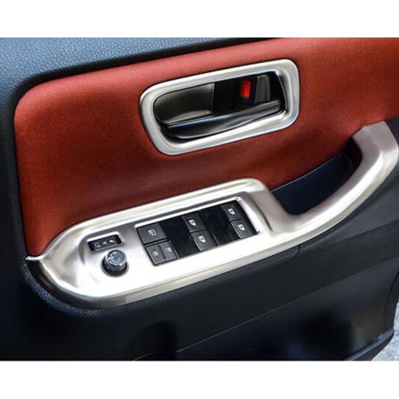 Sticker Front Door Window Glass Panel Lift Switch Button Frame For Toyota Noah Voxy 80 Series 2015 2016 2017 2018