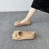 Women's Flat Shoes Office Slip-on with Bow Ladies Footwear Black Chic and Elegant Casual Sale Promotion Cheap Clearance Vacation