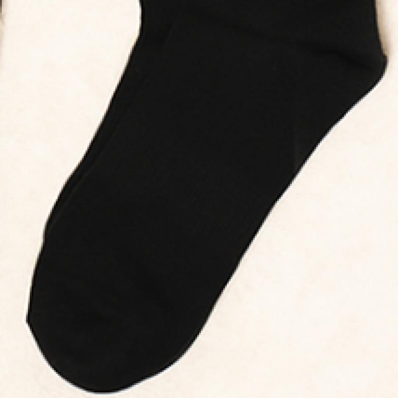 DaiSo Men S Ribbed Mid Thigh SockS Black 4 pairS