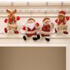 Décoration de noël, 4 pièces, père noël, Elk, ours, bonhomme de neige, poupée, petites pièces suspendues, accessoires d'arbre de noël, ensemble de cadeaux suspendus
