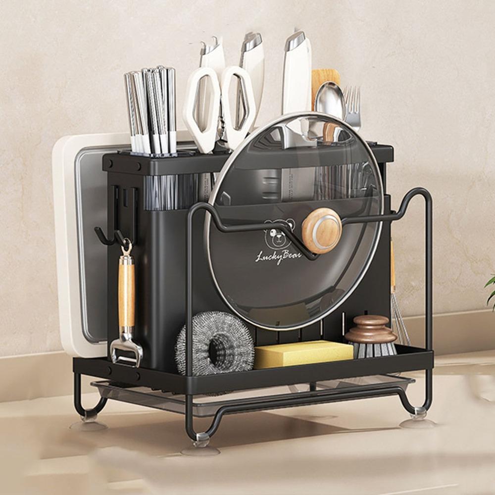 Stable Chopstick Bucket Large Capacity Cutlery Drying Rack Cutlery Organizer  for Home