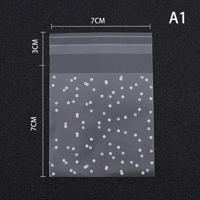 100Pcs/Set Gift Biscuits Bag Packaging Bread Baking Candy Cookies Package Bag