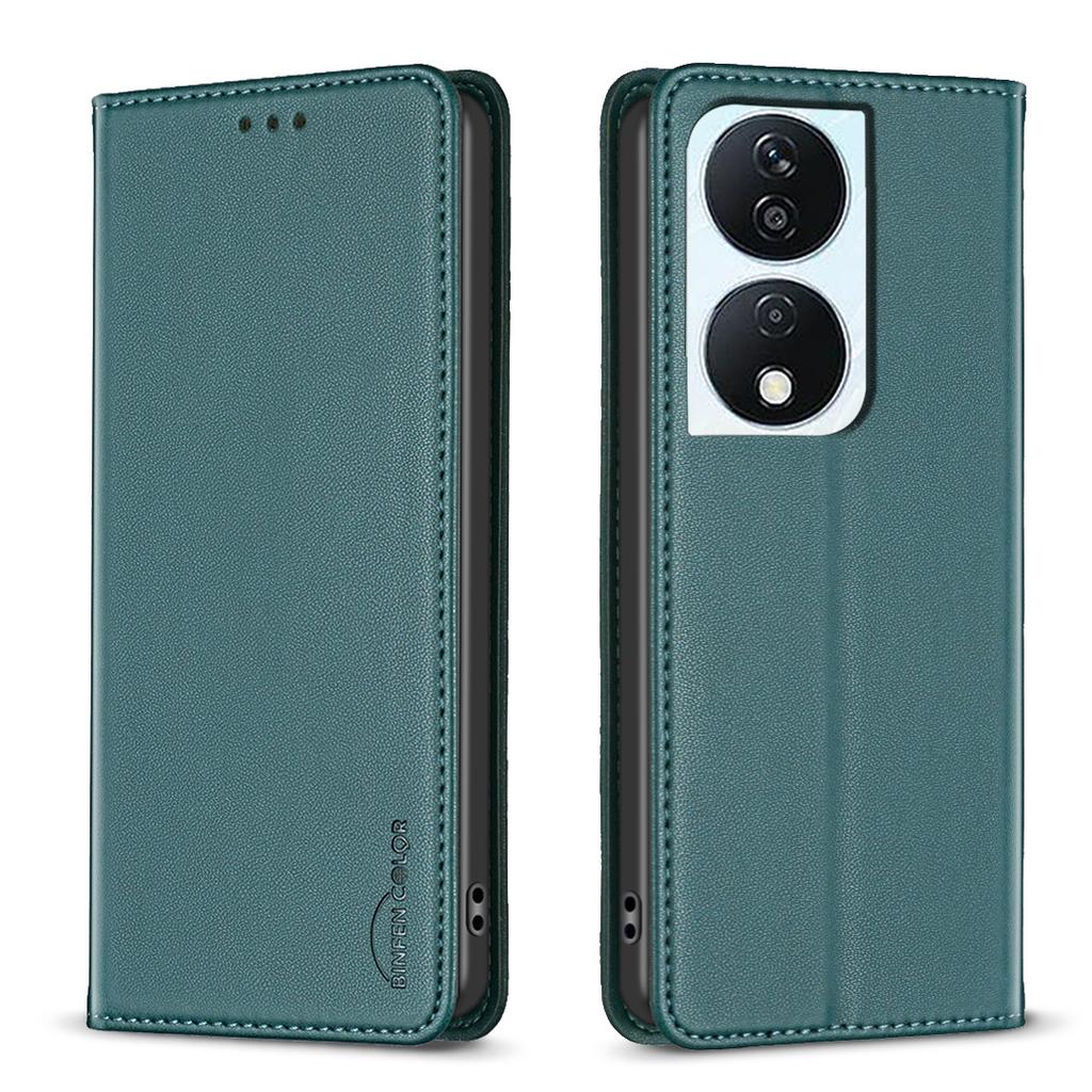 BINFEN COLOR BF18 For Honor X7b 4G/90 Smart Card Slots Leather Case Magnetic Auto Closing