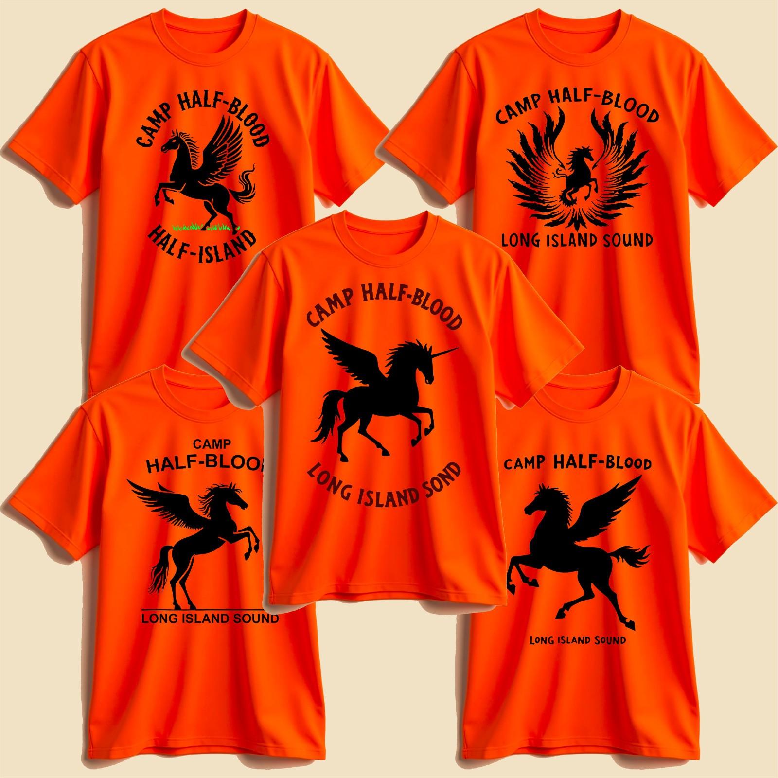 T-Shirt (2025) Camp Half Blood Book Lover Percy Jacks Kidss Halloween Shirt L