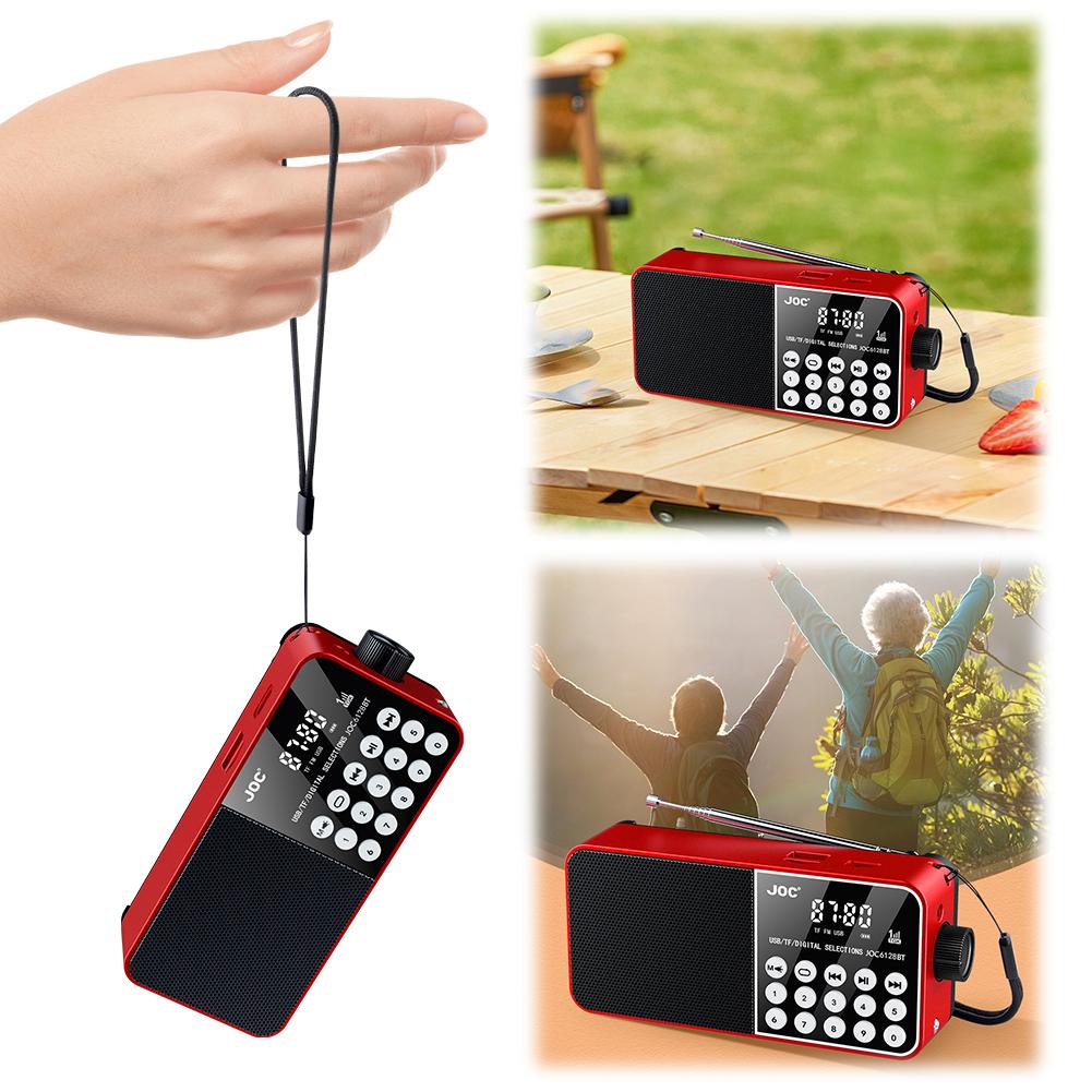 Wireless FM Portable Radio LED Digital Display Support TF Card MP3 Player USB Drive LCD Display Speaker