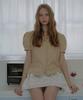 DEHEVE Lace Puff Blouse [Beige]