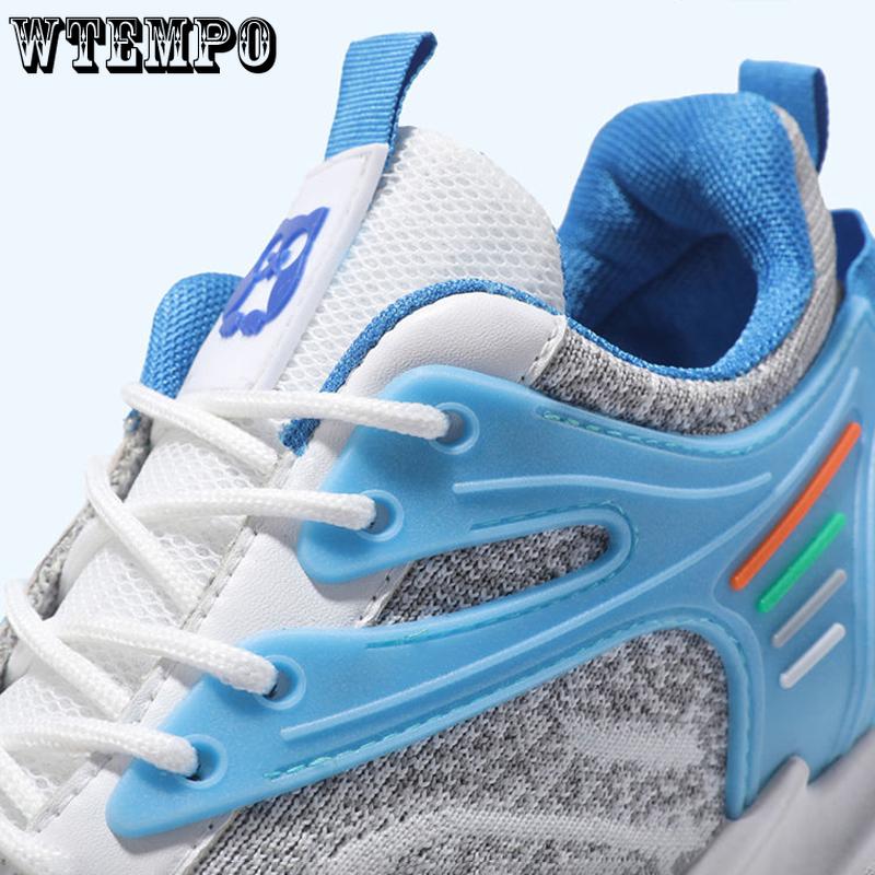 WTEMPO Herren Sommer Luftpolster Turnschuhe Outdoor Mesh Atmungsaktive Sportschuhe Dickbesohlte Rutschfeste Basketballschuhe Lässige Laufschuhe