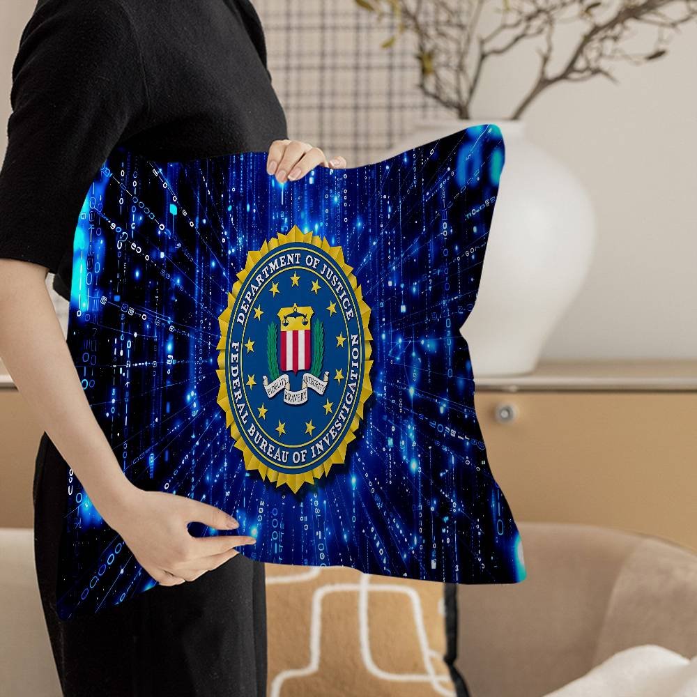 Police FBI Cushion Cover Pillowcase Upholstery Sofa Throw Pillow Home Decor Pillowcas