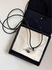 Brushed Silver Teapot Pendant Leather Necklace: Adjustable, Versatile Autumn/Winter Fashion Chain