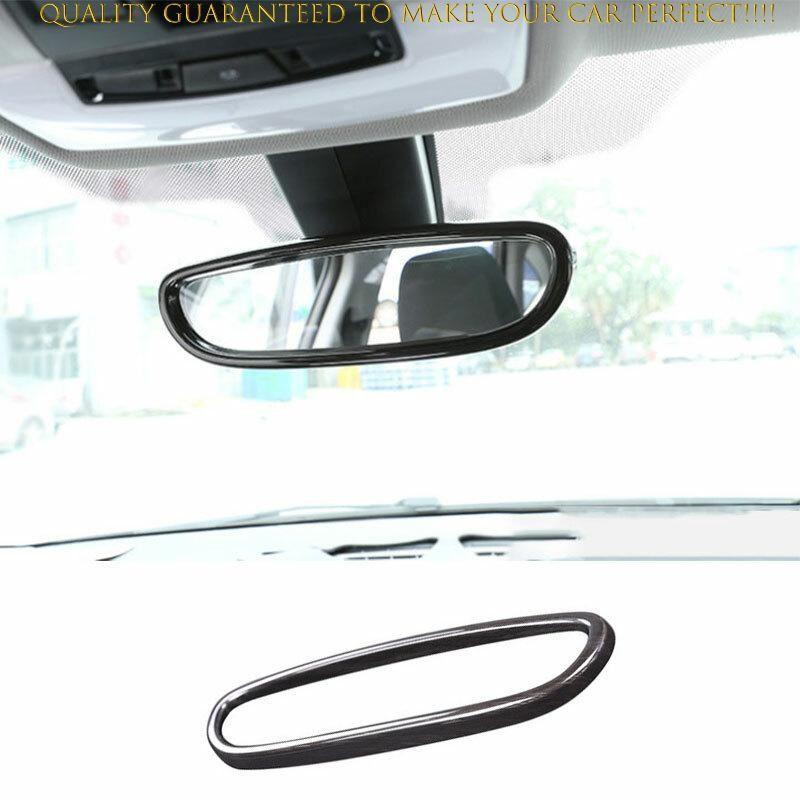 For BMW X1 2016-2022 Black Wood Grain Interior Rearview Mirror Frame Cover Trim