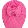 New Baby Jacquard Bow Hat, Children's Breathable Striped Pullover Hat, Baby Hat
