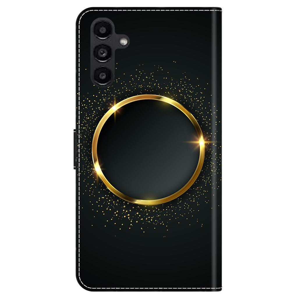 For Samsung Galaxy A24 4G (162.1 x 77.6 x 8.3mm) Case Pattern Print Leather Wallet Phone Cover