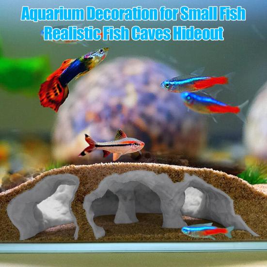 Aquariumhöhle Tunnel unter Kies Fischversteck Aquariumdekoration Natürliche Kurve Versteck für Pleco Garnele Corydoras Wels