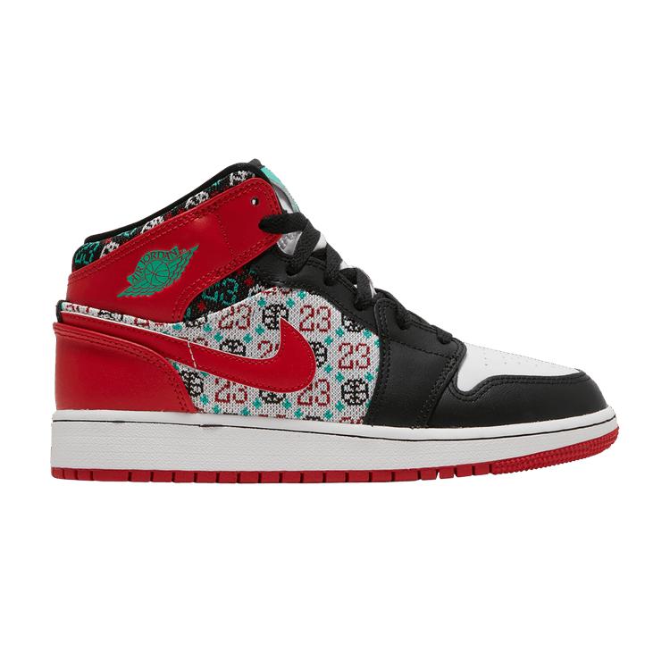 Air Jordan 1 Mid SE GS Ugly Christmas Sweater 37.5
