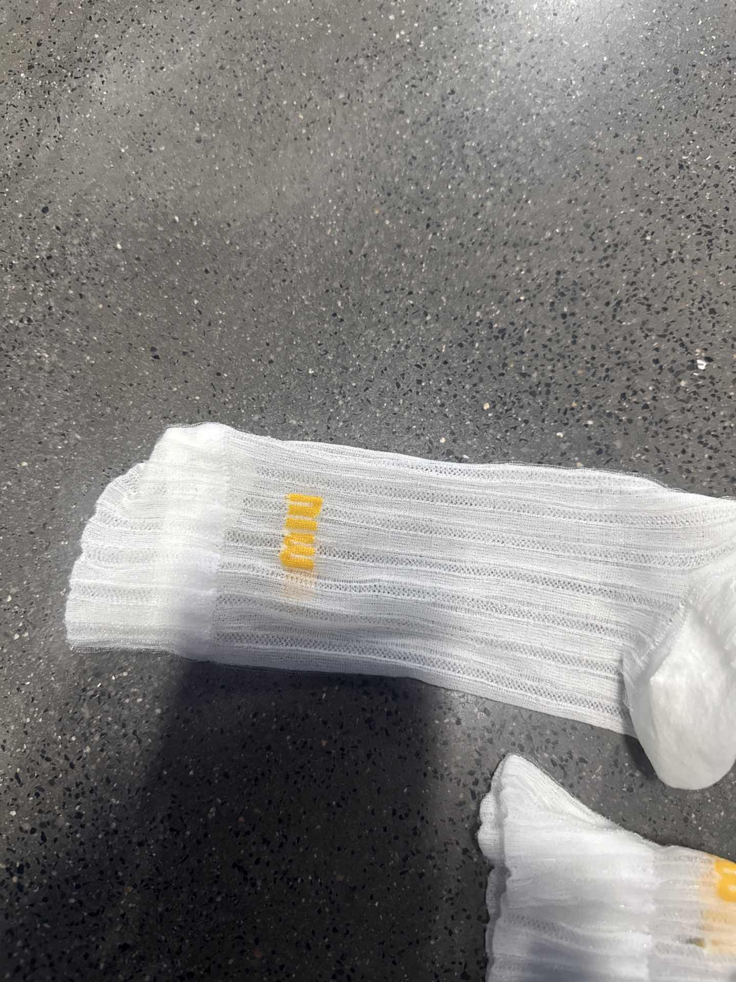 Ribbed Crew Socks with Embroidered Lettering Comfortable Breathable Stretch Knit Design for Everyday Wear One Size
