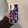 Neon Pattern Phone Case Hard Leather For iPhone 16 15 14 13 12 Mini 11 14 Pro Max Xs X Xr 7 8 Plus Fundas