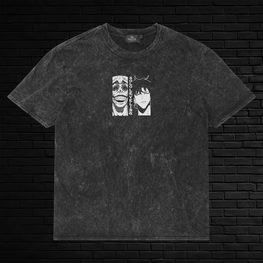 Sung Jinwoo Shadow Monarch Acid Wash TShirt Graphic Tee Mens Unisex XL