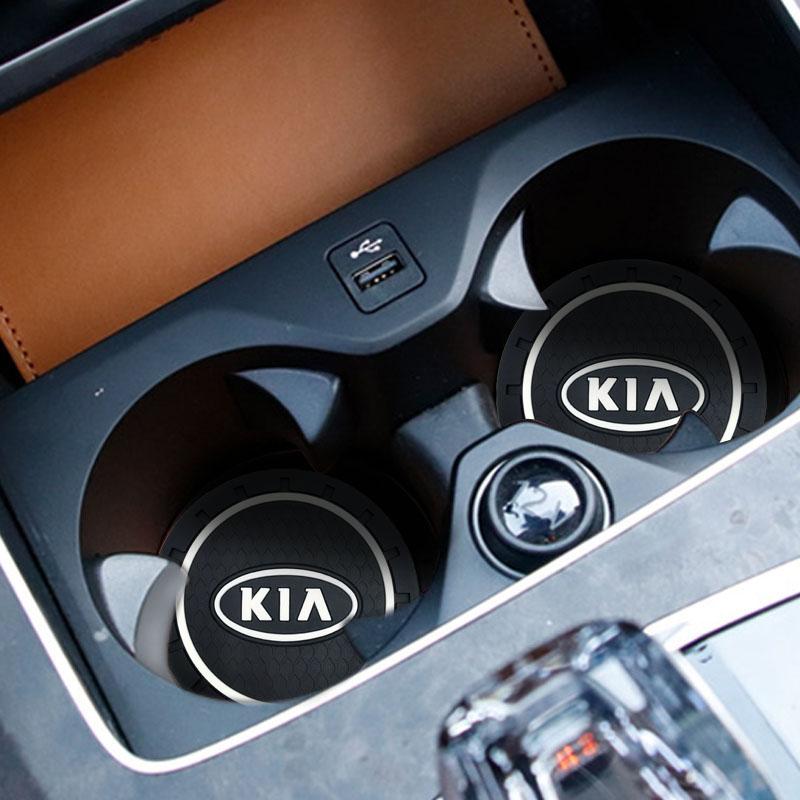 1/2pcs Non-slip Car Water Cup Mat Anti-slip Bottle Holder Coasters For KIA sportage ceed sorento cerato optima picanto rio soul k3 k5 Car Accessories