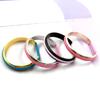 Titanium Steel Open C-shaped Bracelet 7mm Stainless Steel Polished Silver Gold Rose Gold Hair Tie Bracelet