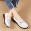 Women Moccasins Driving Shoes Comfort Flats Nurse Loafers Minimalist White Shoes for Mother Winter Warm