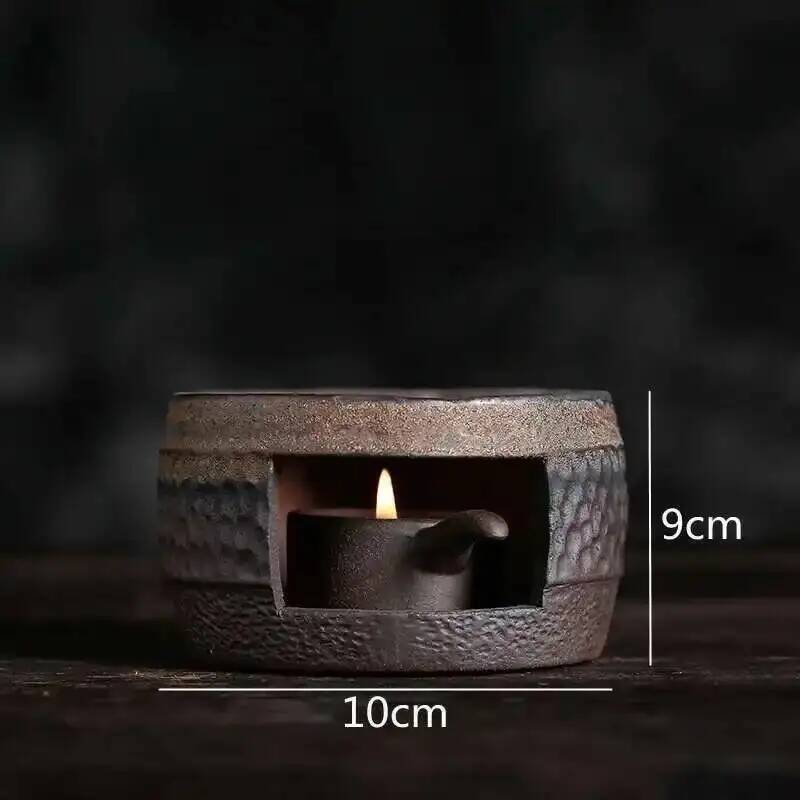 Stoneware Warm Tea Stove Ceramic Teapot Handle Pot Heating Furnace Kettle Tea Making Utensils Boiling Teapot Set Home Teaware