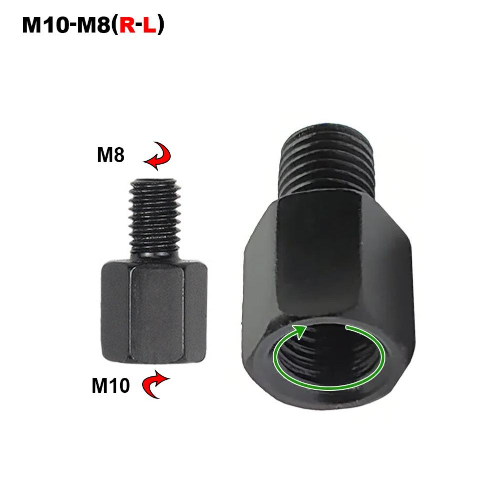 Motorcycle Mirror Adapter M10 M8 10MM 8MM Rearview Mirrors Adapters Conversion Bolt Screws Clockwise Anti-clock Right Left Thread
