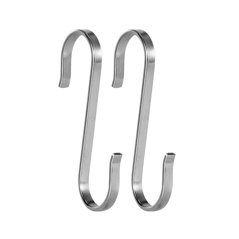 Thickened Stainless Steel S-Shaped Kitchen Hanging Hook Set (Large, Medium, Small)