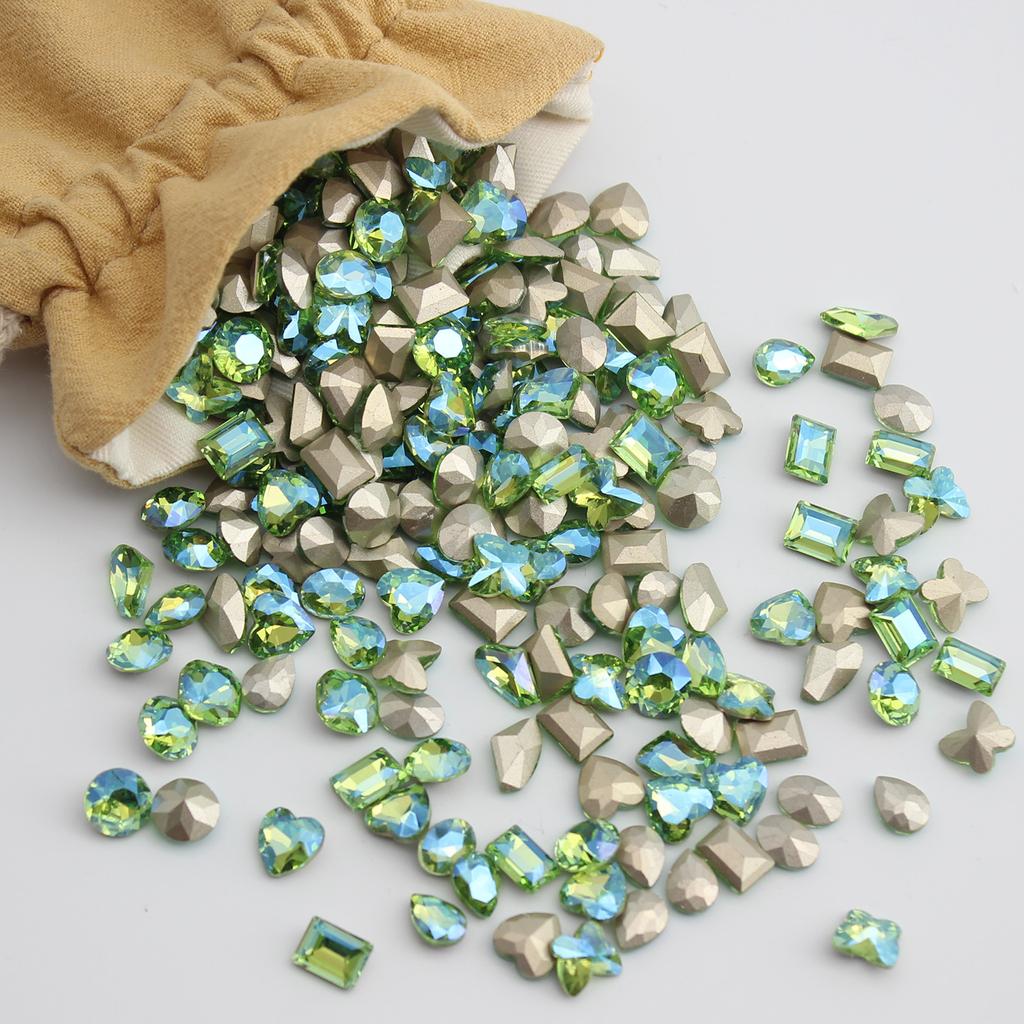 Nail Art Drill Whole Batch By Catty Nail Art Special-Shaped Diamond Burst Flash Color Pointed Bottom Diamond Crystal Glass Mixed Diamond Nail Art