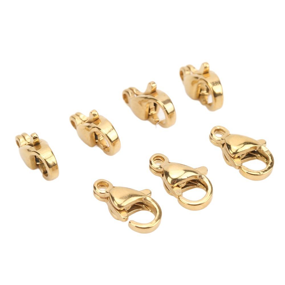 25pcs Stainless Steel Lobster Clasps Gold Jewelry Making Clasps Accessories
