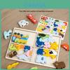 Kids Wooden 3d Puzzle Set For Preschool Education Animal And Dinosaur Recognition