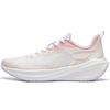 Li Ning Wuyue Cushioning Slip Resistant Abrasion Resistant Breathable Low Top Casual Running Shoes Women's White Pink ARST004-1
