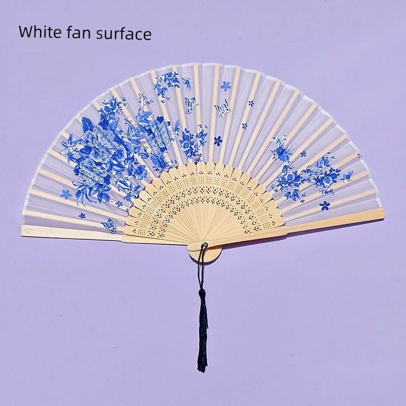 Traditional Folding Fan for Summer, Portable Folding Fan for Hanfu Dance, Qipao Show, New Chinese Style, Portable Gift Bamboo Fan