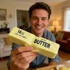 Butter Stick Stress Relief Toy 23cm Realistic Squishy Simulation Butter Bar for Desk Decoration and Hand Exercise