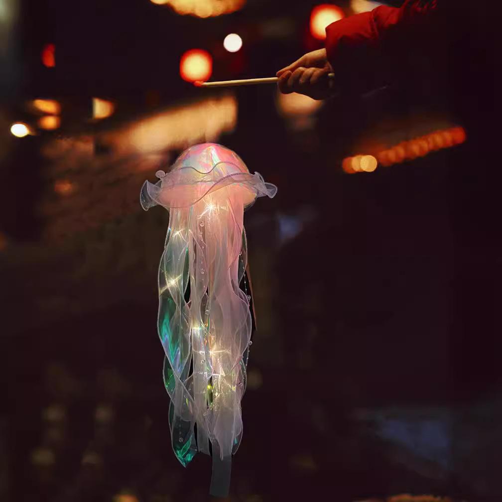 Finished jellyfish lamp ground marketing stall Internet celebrity portable lantern girl room pendant other string lights