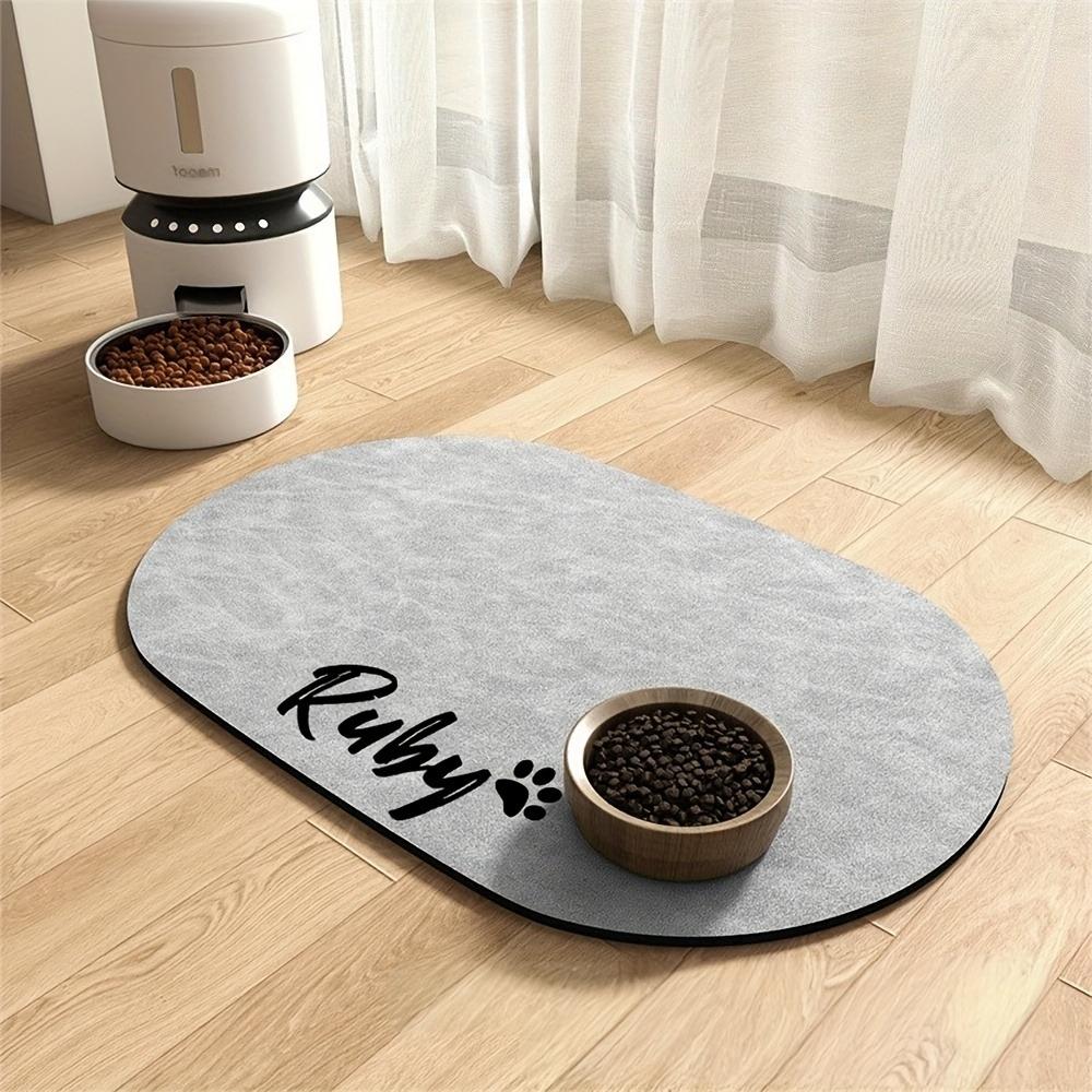 1pc Non-Slip Diatom Mud, Prevents Clutter In Watering Areas, Indoor Use,No Wash Pad,Minimalist Design,Ideal Gift for Pet Owners