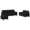 VidaXL Ensemble de Canapés avec Coussins 3 pcs, Canapés avec Accoudoirs et Dossier, Ensemble de Meubles avec Repose-pied 3201472