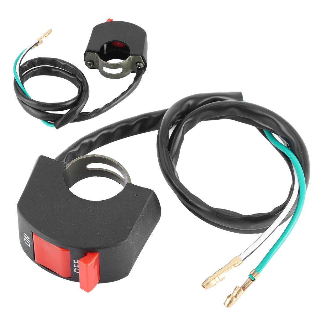Universal Motorcycle LED Light Switch Handlebar Headlight Control On Off 22‑25mm