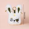 Portachiavi Peluche Coniglio Gotico di Halloween Accessori Fascino per Borsa Animale di Peluche Coniglio Portachiavi Bambola Coniglio Horror Ciondolo per Cellulare