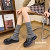 Spring And Autumn Maillard Wears Socks, Solid Color Fungus Edge Stacking Socks, Long Tube Leg Guards.