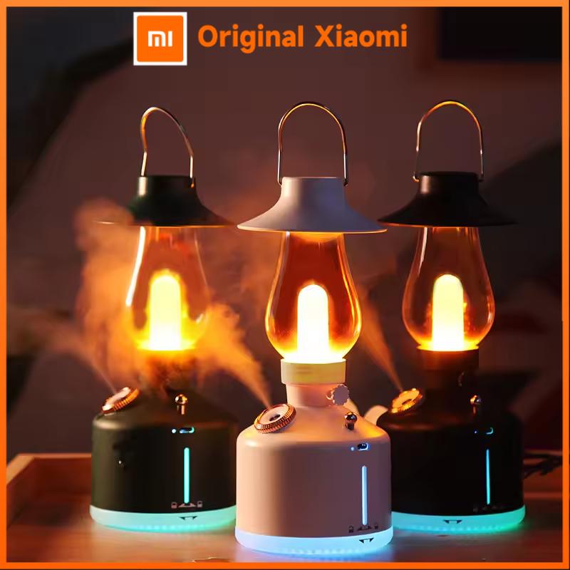 Xiaomi New Candlelight Retro Lamp Air Humidifier Wireless Aroma Diffuser Rechargeable Essential Oil 7 Color Lights Cool Mist for Home